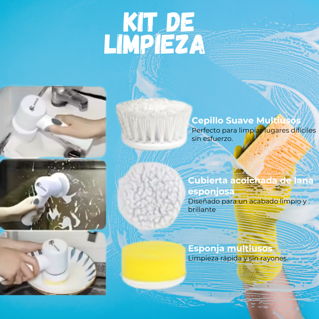 Cepillo Eléctrico 3 En 1 Para Mejor Limpieza